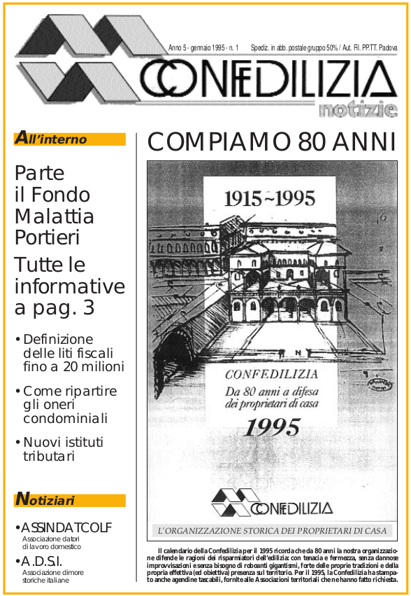 Confedilizia notizie – Gennaio 1995
