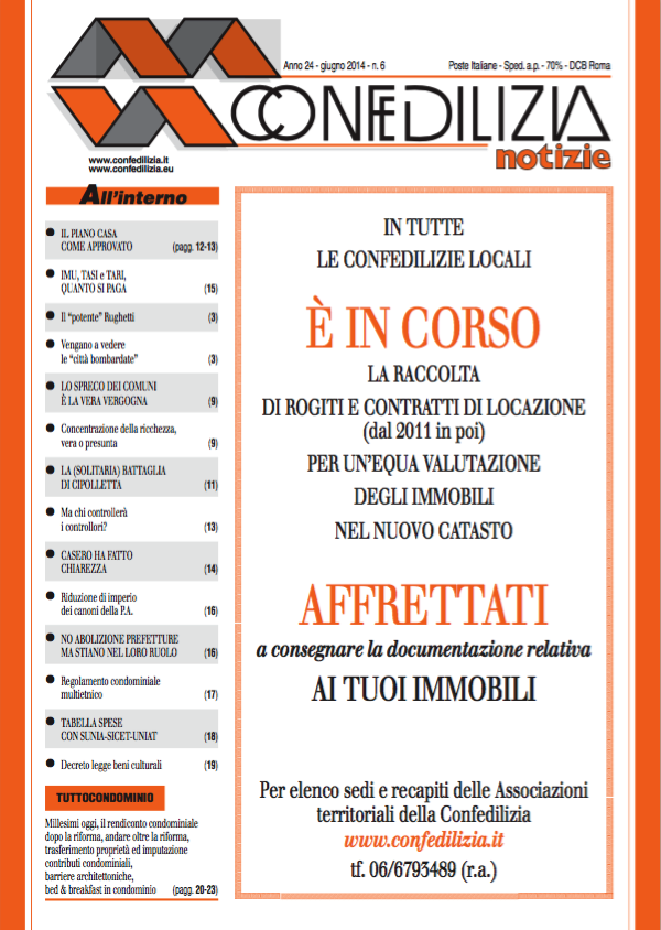 Confedilizia notizie – Giugno 2014