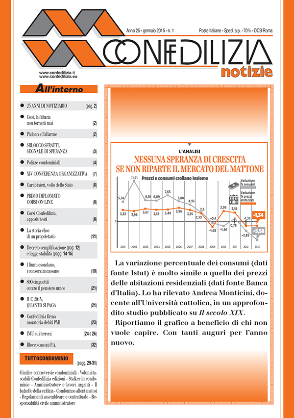 Confedilizia notizie – Gennaio 2015