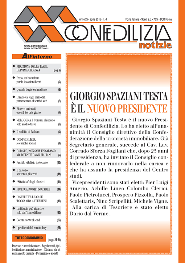 Confedilizia notizie – Aprile 2015