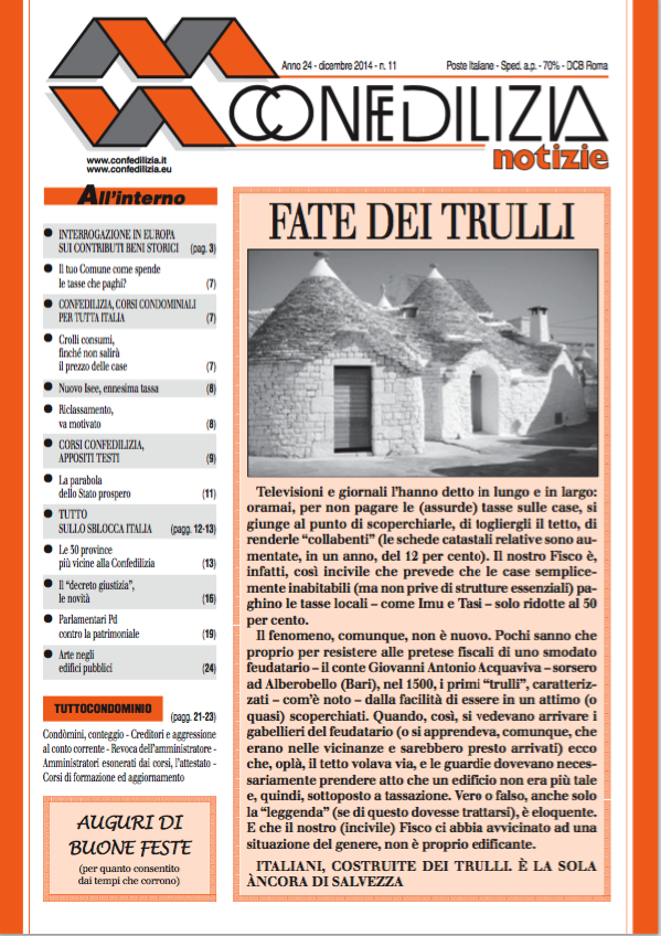 Confedilizia notizie – Dicembre 2014