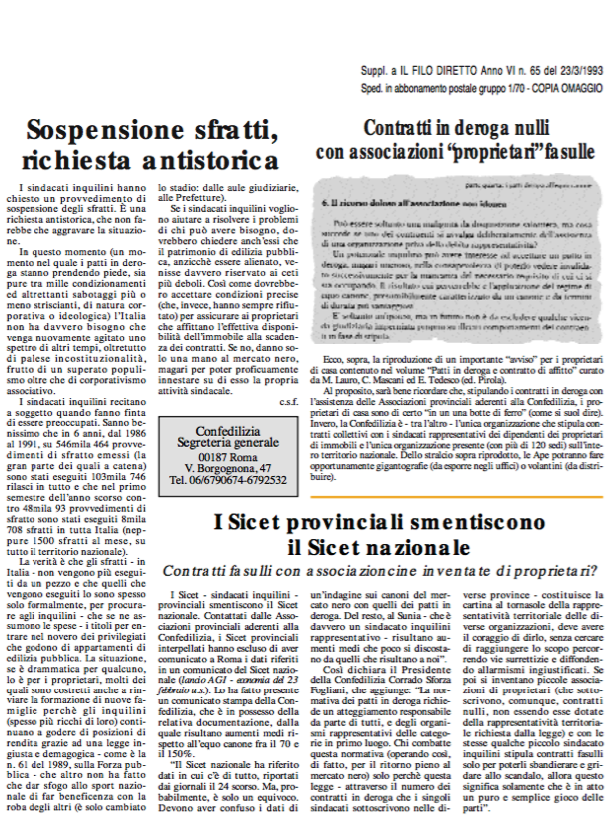 Confedilizia notizie – Marzo 1993