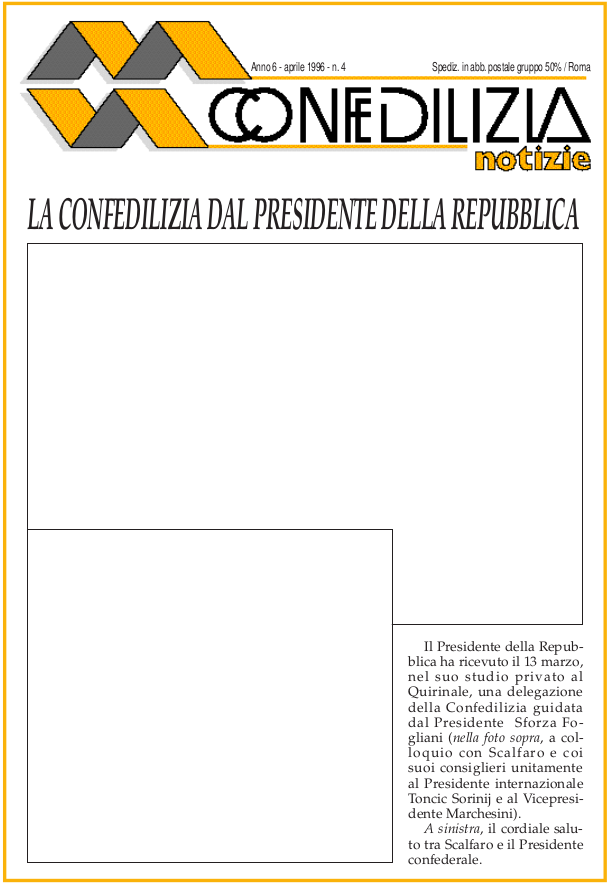 Confedilizia notizie – Aprile 1996