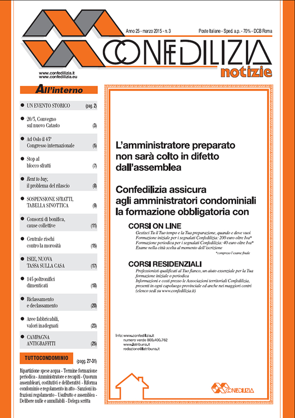 Confedilizia notizie – Marzo 2015