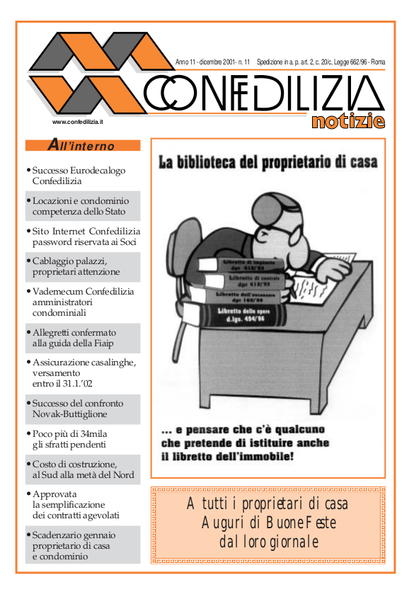 Confedilizia notizie – Dicembre 2001