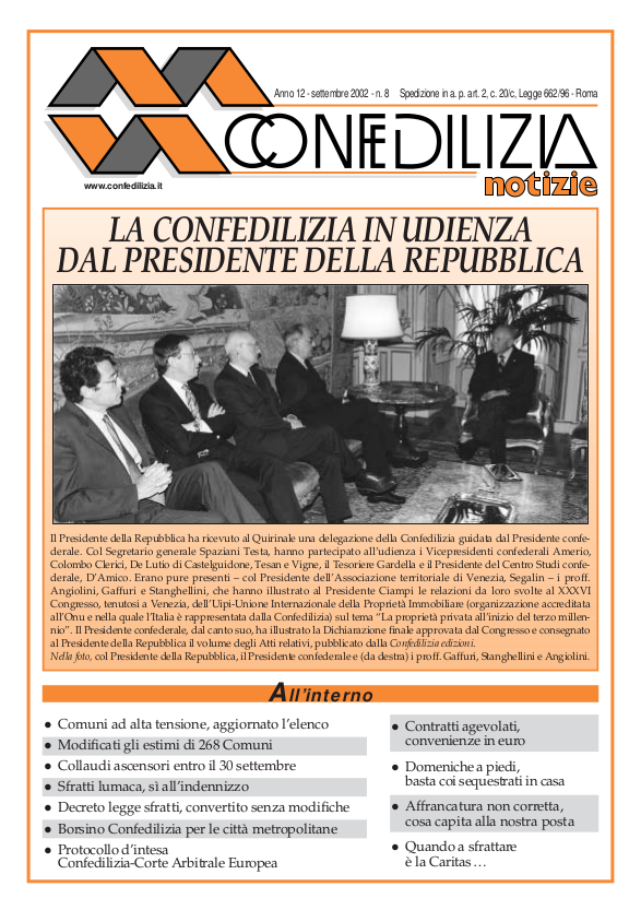 Confedilizia notizie – Settembre 2002