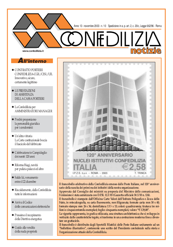 Confedilizia notizie – Novembre 2003