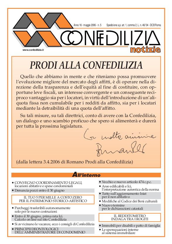 Confedilizia notizie – Maggio 2006