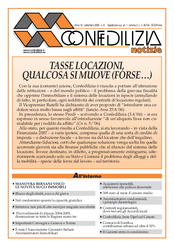 Confedilizia notizie – Settembre 2006