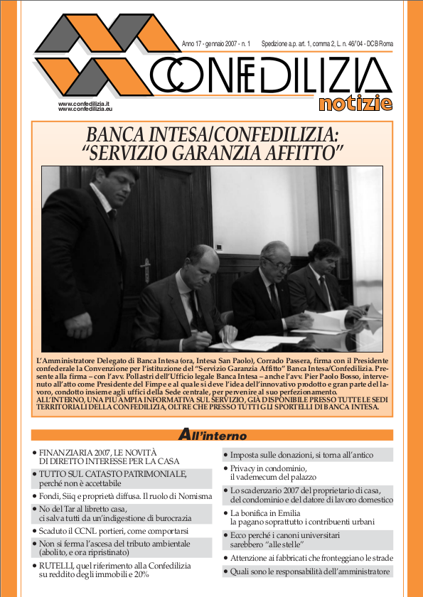 Confedilizia notizie – Gennaio 2007