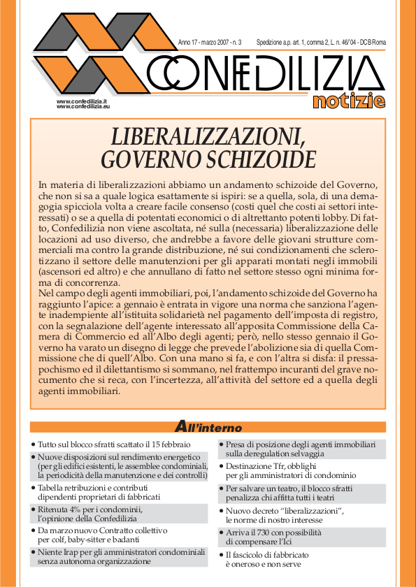 Confedilizia notizie – Marzo 2007