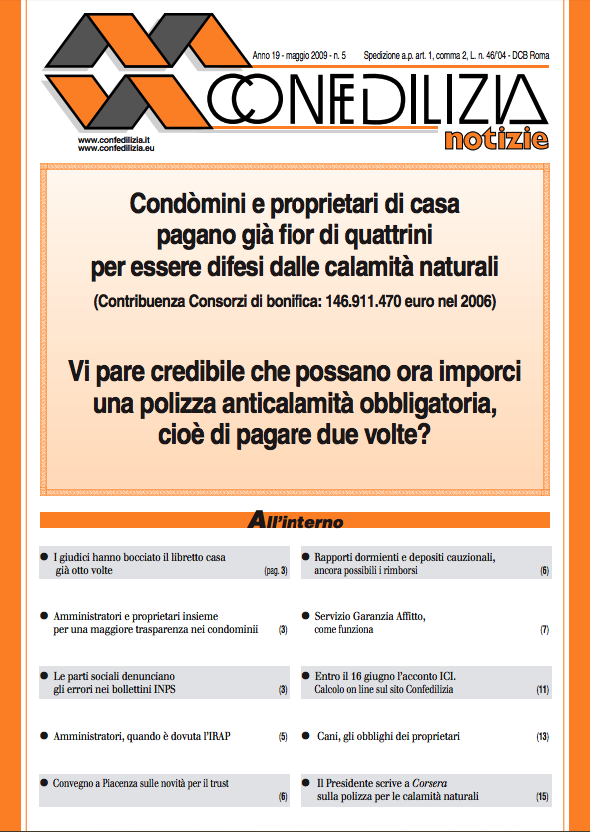 Confedilizia notizie – Maggio 2009