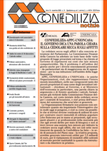 ALLUVIConfedilizia notizie - Novembre 2009ONE IN SICILIA E FESTE DELLA SALSICCIA (pag. 2) •Decreto ministeriale per i restauratori (2) •Procedimento sommario di cognizione e condominio (3) •DECRETO ASCENSORI, DOMANDE DAL PARLAMENTO E RIFLESSI IN AMBITO CONDOMINIALE (3 e 7) •Consorzi di bonifica, si sopprimono o no? (8) •Niente solidarietà in condominio, implicazioni processuali (9) •Consorzi di bonifica e perimetro di contribuenza (10) •Prima laureata nel curriculum di diritto immobiliare (11) •Rendiconto condominiale di moderna concezione per una maggiore trasparenza (11) •Gli effetti della cedolare secca sul mercato immobiliare (13) •Impianti fotovoltaici e conto energia (14) •Tassa ascensori, nuova batosta (14) •Istat in diminuzione? (15) •Affittanze agrarie, assistenza sindacale (15) •Cani randagi ed equidi