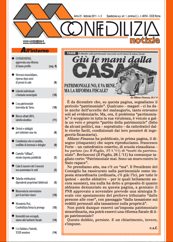 Confedilizia notizie – Febbraio 2011