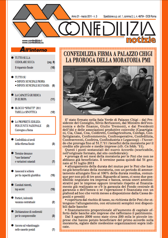 Confedilizia notizie – Marzo 2011