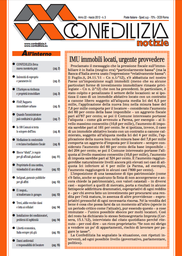 Confedilizia notizie – Marzo 2012