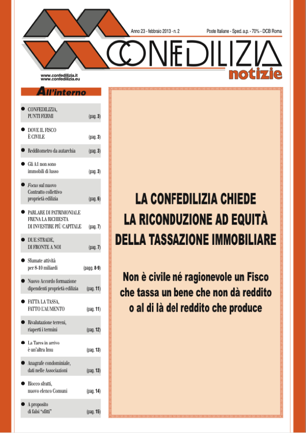 Confedilizia notizie – Febbraio 2013