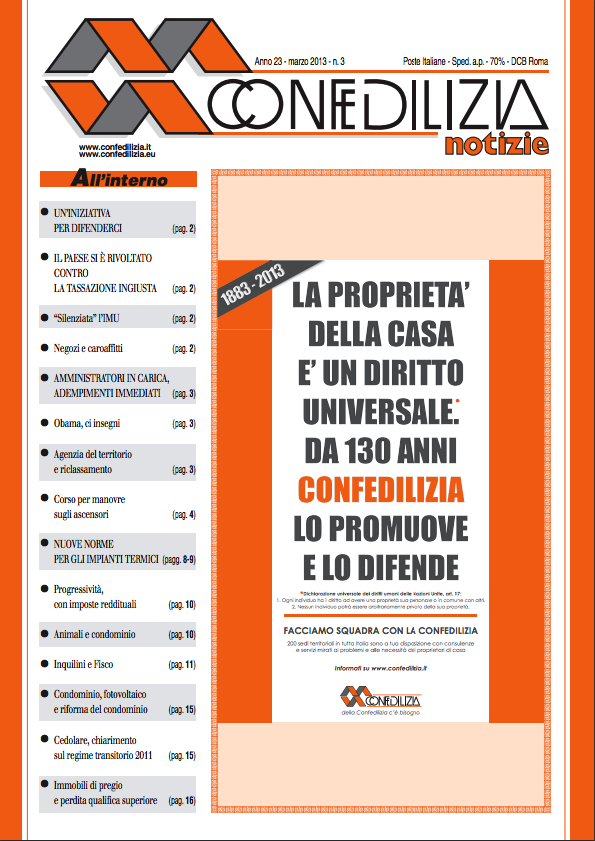 Confedilizia notizie – Marzo 2013