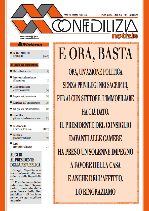 Confedilizia notizie – Maggio 2013