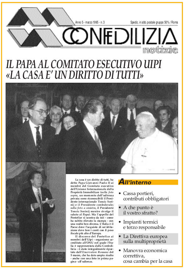 Confedilizia notizie – Marzo 1995