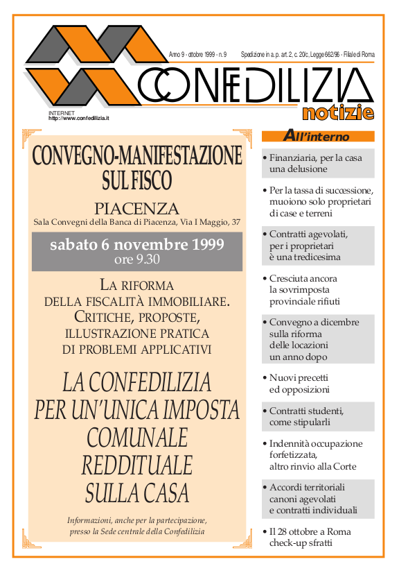 Confedilizia notizie – Ottobre 1999