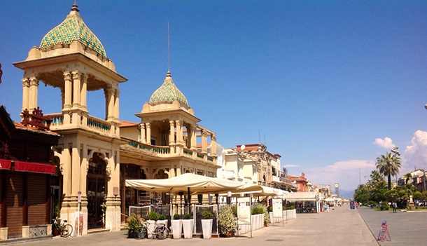 sea boardwalk in Viareggio