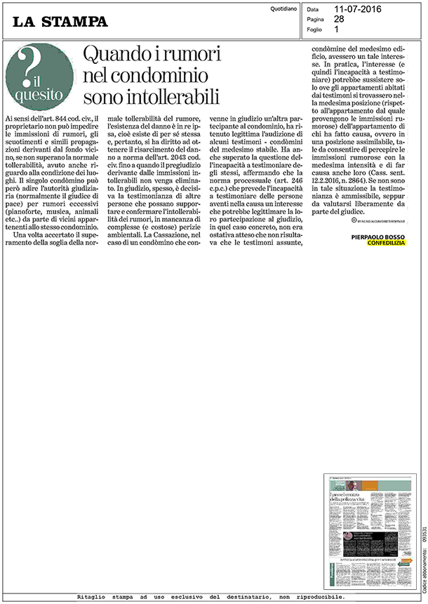 La stampa 11.7