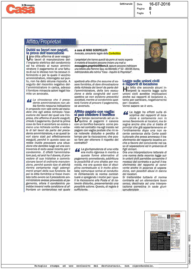 il messaggero casa 16.7