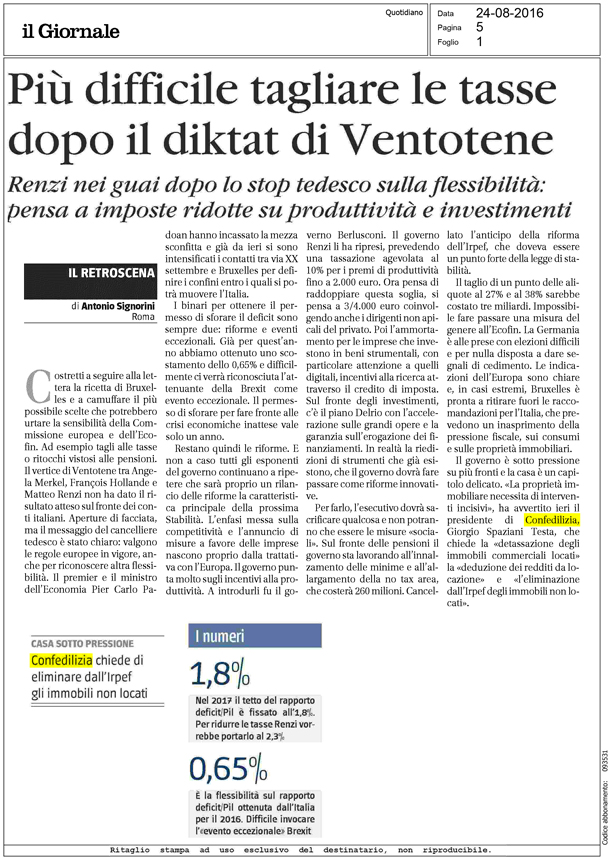 Il Giornale 24.8.2016