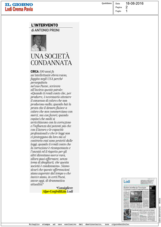 Il Giorno 18.8.2016