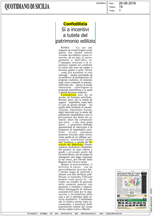 Quotidiano di Sicilia 26.8.2016