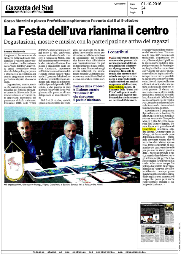 gazzetta del sud - 1.10.2016, pag. 24