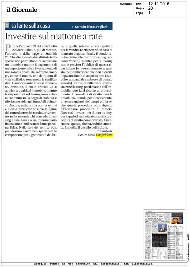 Il Giornale 12.11.16