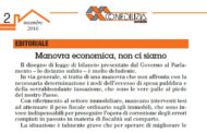 Manovra economica, non ci siamo