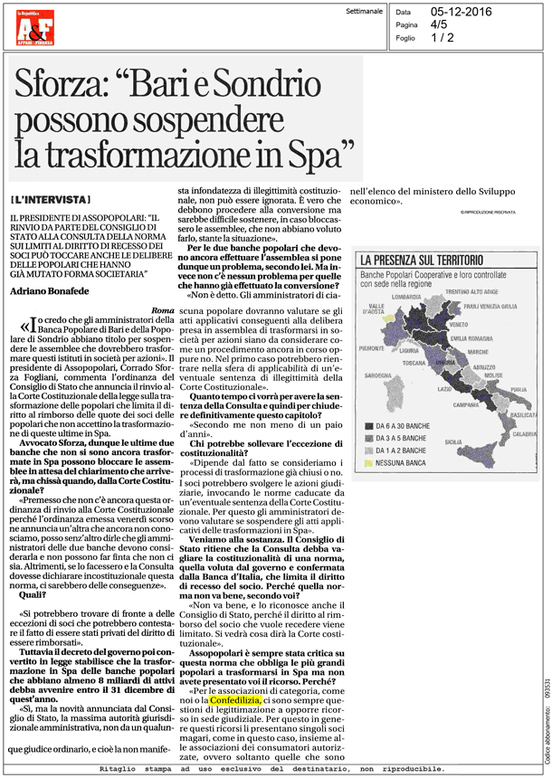 la Repubblica - Affari e Finanza 5.12.2016-1