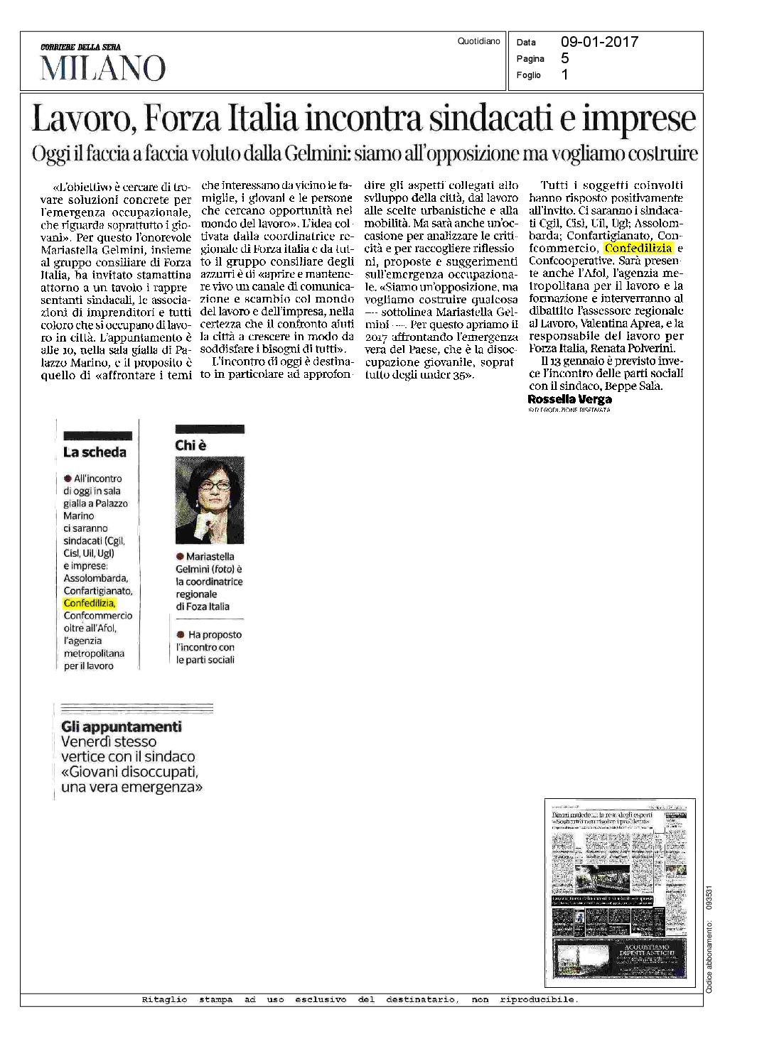 Corriere della sera 09.01.2017