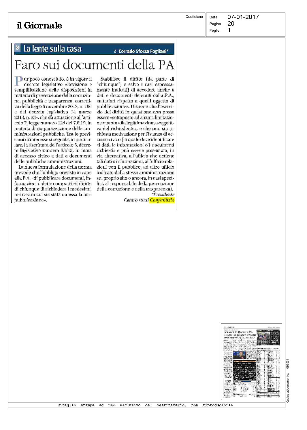 IL GIORNALE pag. 20 • 07-01-2017
