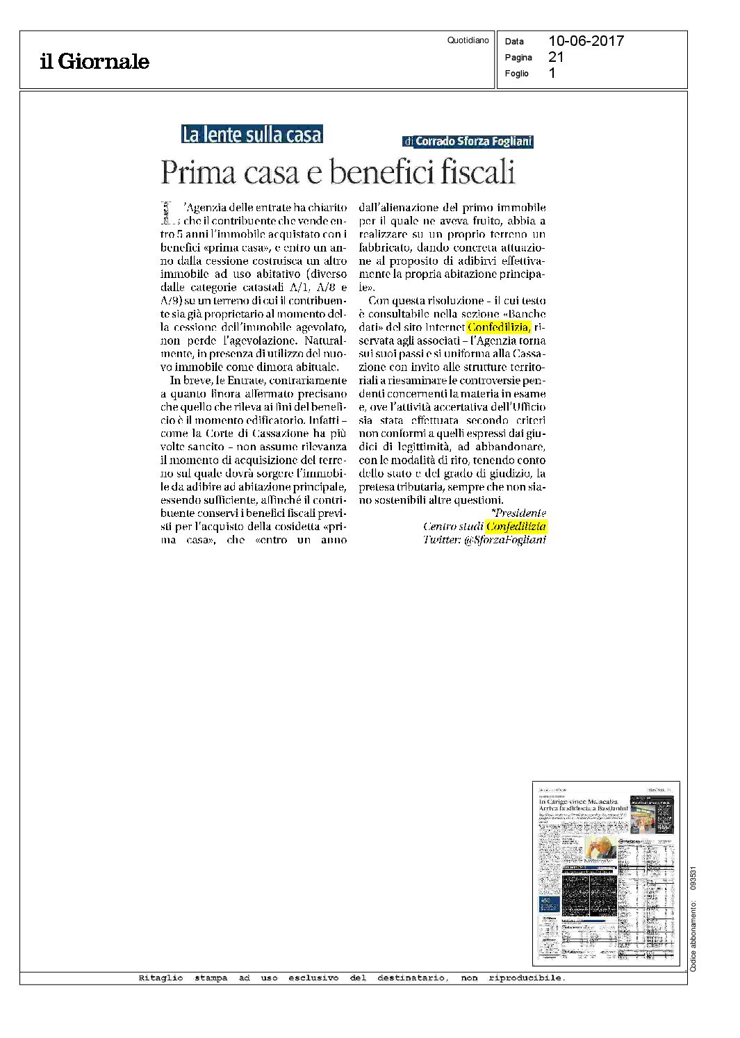 Il Giornale 10.6.2017