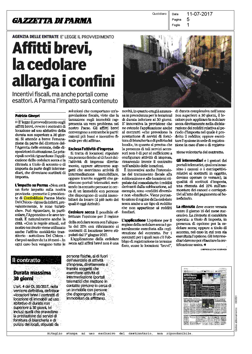 Gazzetta di Parma 11.7.17