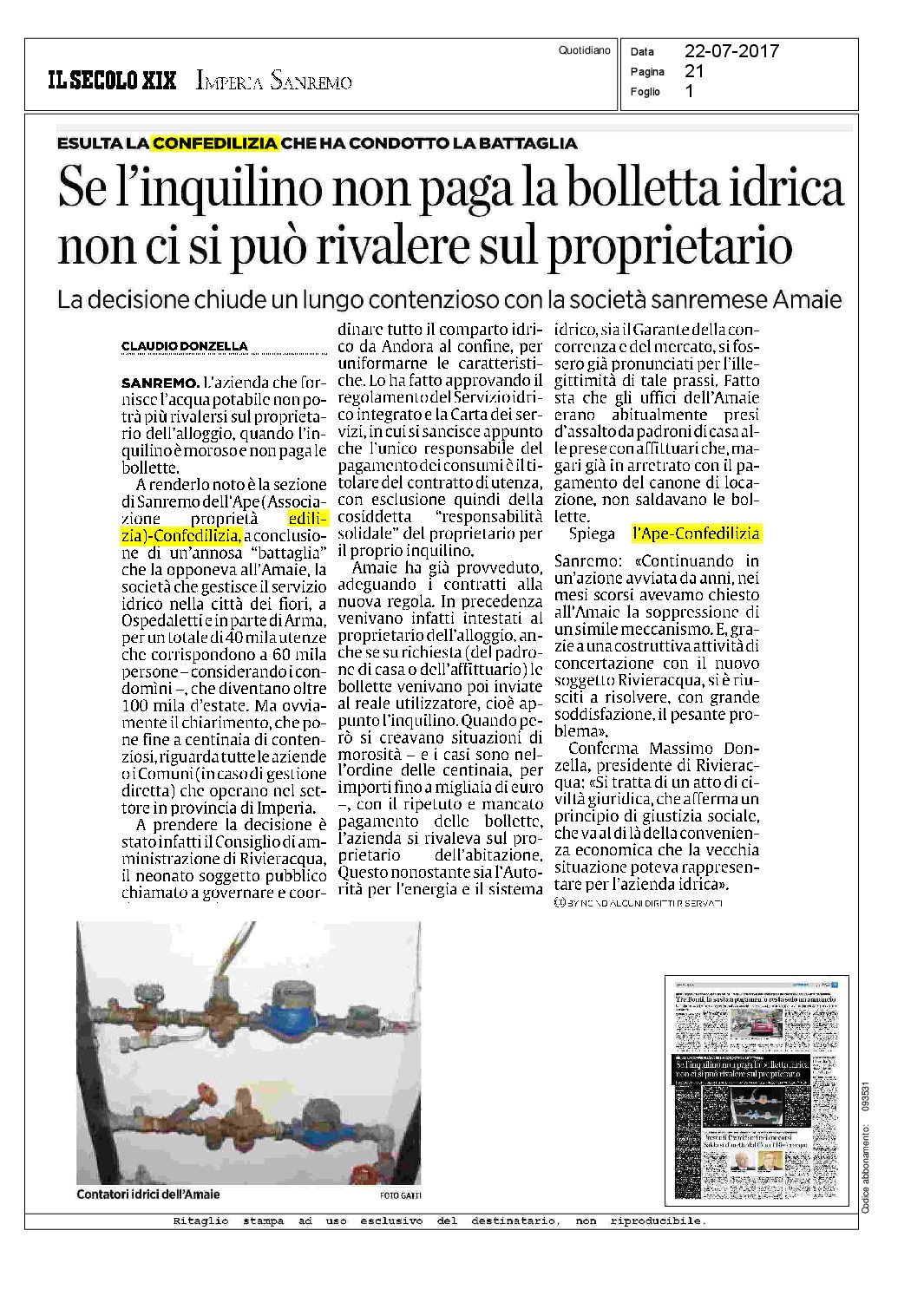 Il secolo XIX_ 22.7.17