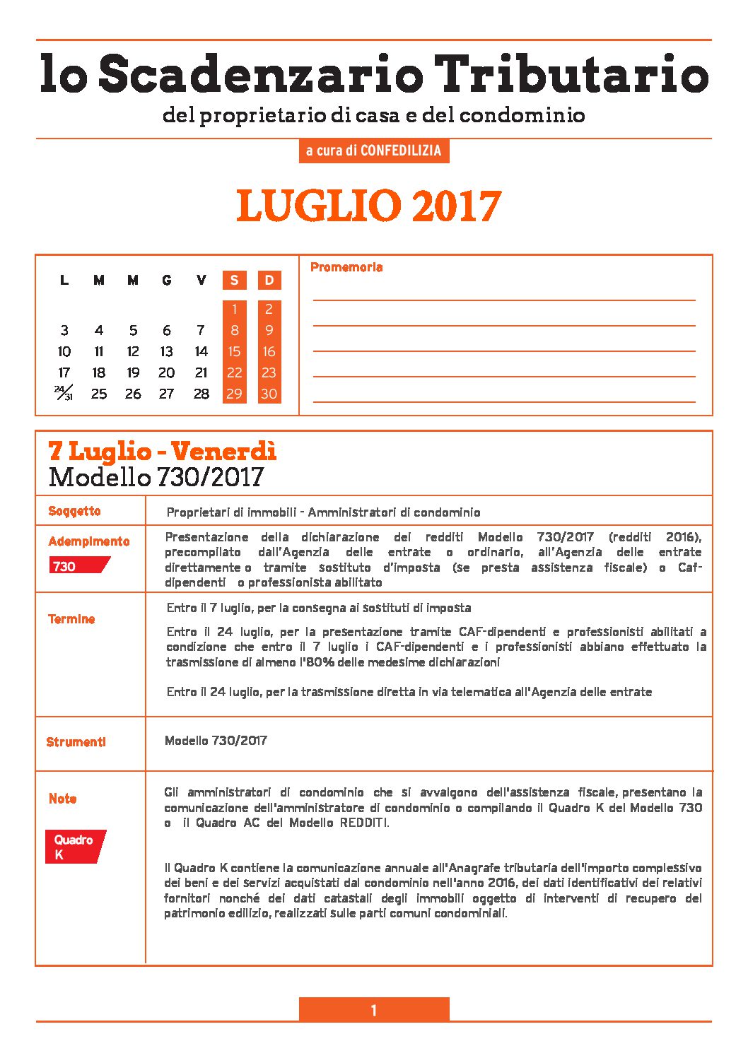 SCADENZARIO TRIBUTARIO LUGLIO 2017 (9 pagg )