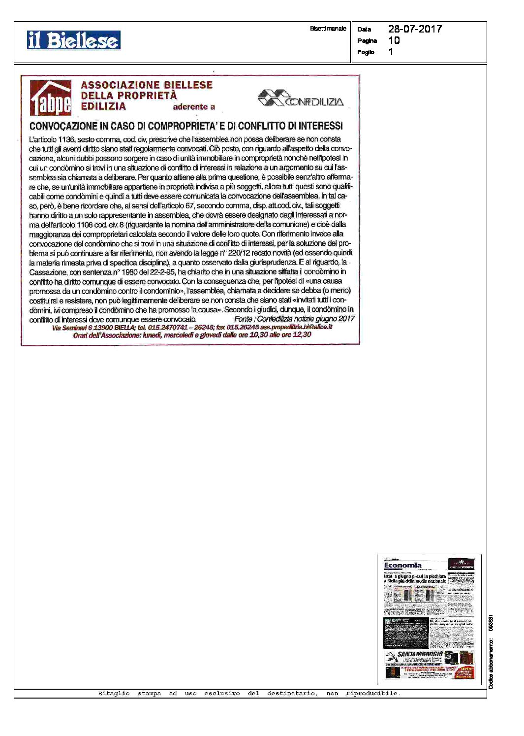Il Biellese _ 28.07.17