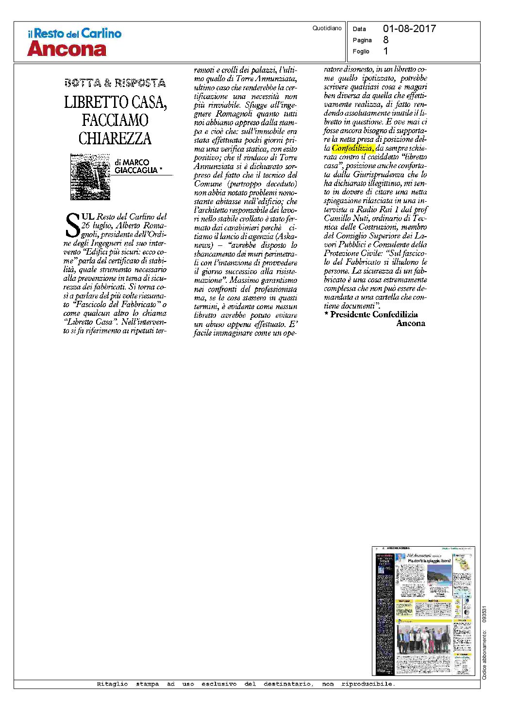 Il Resto del Carlino_ 1.08.17