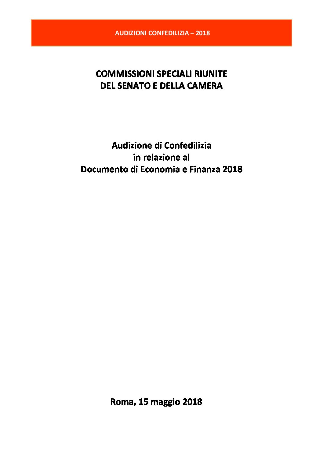 Audizione 15.05.2018