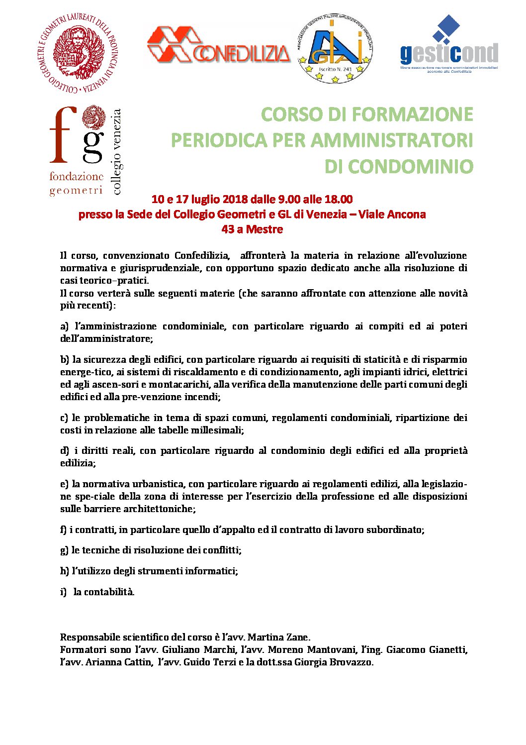 Programma agg amministratori CONVENZIONATO LUGLIO 2018