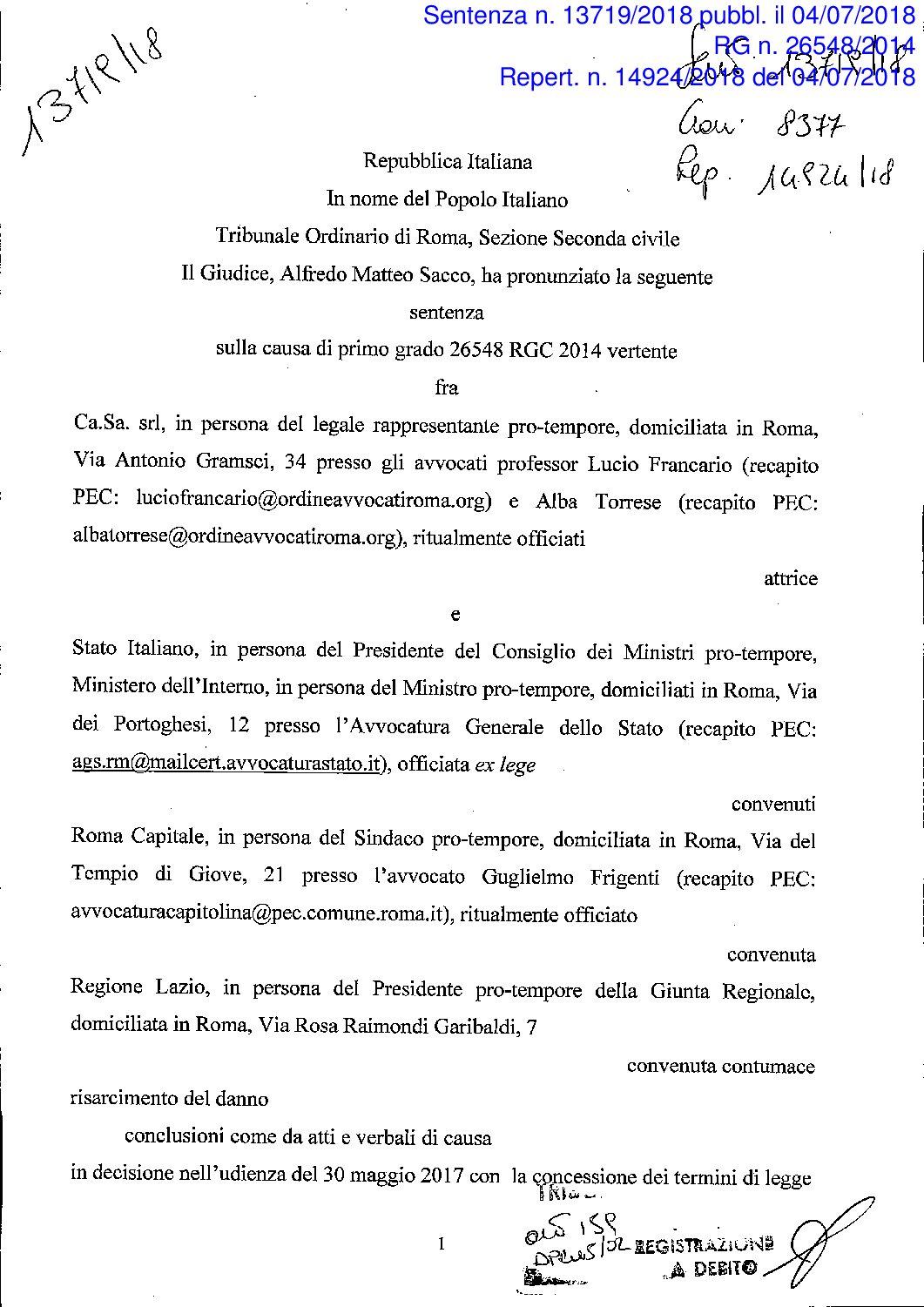sentenza luglio 2018