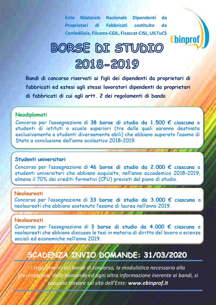 Borse di studio per merito scuola media 2019 deals