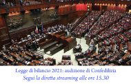 Legge di bilancio 2021: audizione di Confedilizia