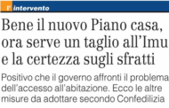 Sul Giornale, il commento al nuovo piano casa