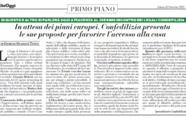 Casa, le proposte della Confedilizia